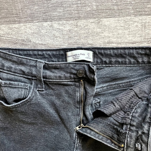 Abercrombie & Fitch The skinny High Rise black size 4 short 27 | 4R Jeans - Picture 12 of 16